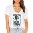 Romance Reader Good Girls Read Spicy Books Halloween Costume Women's Jersey Short Sleeve Deep V-Neck Tshirt Romance Reader Good Girls Read Spicy Books Halloween Costume Women's Jersey Short Sleeve Deep V-Neck Tshirt