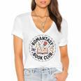 Romantasy Book Club Romance Fantasy Book Lover Tee Women's Jersey Short Sleeve Deep V-Neck Tshirt
