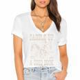 Saddle Up With a Good Book Cowgirl Western Women Vintage Women's Jersey Short Sleeve Deep V-Neck Tshirt Saddle Up With a Good Book Cowgirl Western Women Vintage Women's Jersey Short Sleeve Deep V-Neck Tshirt