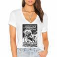 Science Fiction Writer At Work Vintage Book Cover Women's Jersey Short Sleeve Deep V-Neck Tshirt Science Fiction Writer At Work Vintage Book Cover Women's Jersey Short Sleeve Deep V-Neck Tshirt