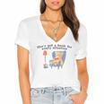She's Got A Book For Every Situation Women's Jersey Short Sleeve Deep V-Neck Tshirt