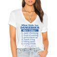 Silent Girls Are DangerousFor Quiet Introvert Girl Women's Jersey Short Sleeve Deep V-Neck Tshirt Silent Girls Are DangerousFor Quiet Introvert Girl Women's Jersey Short Sleeve Deep V-Neck Tshirt