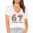Six Seven 67 If You Know You Know 6 7 Reading Books Women's Jersey Short Sleeve Deep V-Neck Tshirt Six Seven 67 If You Know You Know 6 7 Reading Books Women's Jersey Short Sleeve Deep V-Neck Tshirt