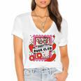 Smut Reader Smutty Vibes Spicy Romance Smutty Book Club Women's Jersey Short Sleeve Deep V-Neck Tshirt