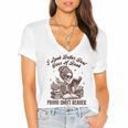 Smut Reader Spicy Romance Look Better Bent That Over A Book Women's Jersey Short Sleeve Deep V-Neck Tshirt