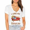 Smutty Book Lover I Like My Fictional Men Spicy Book Women's Jersey Short Sleeve Deep V-Neck Tshirt Smutty Book Lover I Like My Fictional Men Spicy Book Women's Jersey Short Sleeve Deep V-Neck Tshirt