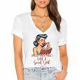 Smutty Spicy Book Reader Spread Those Pages Like A Good Girl Women's Jersey Short Sleeve Deep V-Neck Tshirt Smutty Spicy Book Reader Spread Those Pages Like A Good Girl Women's Jersey Short Sleeve Deep V-Neck Tshirt