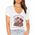 Spicy Books Spread Those Pages Like A Good Girl Dark Romance Women's Jersey Short Sleeve Deep V-Neck Tshirt Spicy Books Spread Those Pages Like A Good Girl Dark Romance Women's Jersey Short Sleeve Deep V-Neck Tshirt