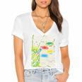 Superman Kryptonite Handbook Premium Tri-Blend Women's Jersey Short Sleeve Deep V-Neck Tshirt