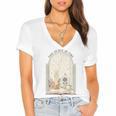 Tale As Old As Time Rose Candle And Book Women's Jersey Short Sleeve Deep V-Neck Tshirt