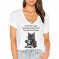 At Times I Think To Myself Drop The Book And Get Stuff Done Women's Jersey Short Sleeve Deep V-Neck Tshirt
