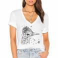 Tucson Festival Of Books TFOB 2017 Roadrunner Mascot Women's Jersey Short Sleeve Deep V-Neck Tshirt Tucson Festival Of Books TFOB 2017 Roadrunner Mascot Women's Jersey Short Sleeve Deep V-Neck Tshirt