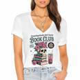 Unapologetically Anti Social Book Club Women's Jersey Short Sleeve Deep V-Neck Tshirt Unapologetically Anti Social Book Club Women's Jersey Short Sleeve Deep V-Neck Tshirt