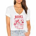 Valentines Book Lover Romance Books Are My Love Language Women's Jersey Short Sleeve Deep V-Neck Tshirt Valentines Book Lover Romance Books Are My Love Language Women's Jersey Short Sleeve Deep V-Neck Tshirt