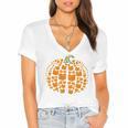 Vintage Book Pumpkin Autumn Fall Librarians Bookworm Teacher Women's Jersey Short Sleeve Deep V-Neck Tshirt Vintage Book Pumpkin Autumn Fall Librarians Bookworm Teacher Women's Jersey Short Sleeve Deep V-Neck Tshirt