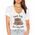 Vintage Fantasy Romance Lover Good Girls Read Dirty Books Women's Jersey Short Sleeve Deep V-Neck Tshirt Vintage Fantasy Romance Lover Good Girls Read Dirty Books Women's Jersey Short Sleeve Deep V-Neck Tshirt