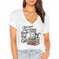 Vintage I Just Want To Read Books And Pet Cats Cat Raglan Baseball Tee Women's Jersey Short Sleeve Deep V-Neck Tshirt Vintage I Just Want To Read Books And Pet Cats Cat Raglan Baseball Tee Women's Jersey Short Sleeve Deep V-Neck Tshirt