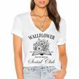 Wallflower Social Club Wildflower Social Club Book Lover Women's Jersey Short Sleeve Deep V-Neck Tshirt