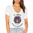 If I Wreck Pause My Audiobook Lover Reader Book-Club Women Women's Jersey Short Sleeve Deep V-Neck Tshirt If I Wreck Pause My Audiobook Lover Reader Book-Club Women Women's Jersey Short Sleeve Deep V-Neck Tshirt