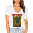 Zombie Tee Horror Movie Poster Vintage Comic Book Graphic Premium Women's Jersey Short Sleeve Deep V-Neck Tshirt Zombie Tee Horror Movie Poster Vintage Comic Book Graphic Premium Women's Jersey Short Sleeve Deep V-Neck Tshirt
