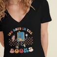 100 Days In The Books Celebration Retro School Women's Jersey Short Sleeve Deep V-Neck Tshirt 100 Days In The Books Celebration Retro School Women's Jersey Short Sleeve Deep V-Neck Tshirt