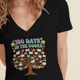 100 Days Of School 100 Days In The Books English Teacher Women's Jersey Short Sleeve Deep V-Neck Tshirt 100 Days Of School 100 Days In The Books English Teacher Women's Jersey Short Sleeve Deep V-Neck Tshirt