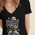 1986 Chapter Forty 40th Birthday Wildflower Book 40 Year Old Women's Jersey Short Sleeve Deep V-Neck Tshirt