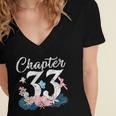 1988 Happy Birthday Chapter 33 Year Old Women Book Lover Women's Jersey Short Sleeve Deep V-Neck Tshirt 1988 Happy Birthday Chapter 33 Year Old Women Book Lover Women's Jersey Short Sleeve Deep V-Neck Tshirt