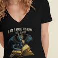 3 Bookish Quote I Am a Book Dragon Not a Worm Reading Book Women's Jersey Short Sleeve Deep V-Neck Tshirt 3 Bookish Quote I Am a Book Dragon Not a Worm Reading Book Women's Jersey Short Sleeve Deep V-Neck Tshirt