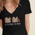 6 7 If You Know You Know Book Lover Six Seven Meme Women's Jersey Short Sleeve Deep V-Neck Tshirt