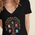 67 Days In The Books Reading Teacher 67th Day Of School Women's Jersey Short Sleeve Deep V-Neck Tshirt
