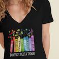 8647 Foxtrots Tangos Deltas Book Flower Resist Book Lovers Women's Jersey Short Sleeve Deep V-Neck Tshirt 8647 Foxtrots Tangos Deltas Book Flower Resist Book Lovers Women's Jersey Short Sleeve Deep V-Neck Tshirt