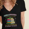 Abibliophobia Bibliophilia Abibliophobia Book Lovers Women's Jersey Short Sleeve Deep V-Neck Tshirt Abibliophobia Bibliophilia Abibliophobia Book Lovers Women's Jersey Short Sleeve Deep V-Neck Tshirt