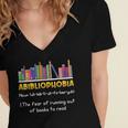 Abibliophobia Fear Of Running Out Of Books Read Book Women's Jersey Short Sleeve Deep V-Neck Tshirt Abibliophobia Fear Of Running Out Of Books Read Book Women's Jersey Short Sleeve Deep V-Neck Tshirt