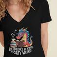 Adorable Book Lover Dragon Read Books Be Kind Stay Weird Women's Jersey Short Sleeve Deep V-Neck Tshirt Adorable Book Lover Dragon Read Books Be Kind Stay Weird Women's Jersey Short Sleeve Deep V-Neck Tshirt