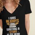 Always Writing A Story In My Head Book Writer Author Women's Jersey Short Sleeve Deep V-Neck Tshirt