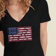 America US Flag Books Library Reading For Book Lover Reader Women's Jersey Short Sleeve Deep V-Neck Tshirt