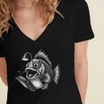 Anglerfish Reading Book Art Women's Jersey Short Sleeve Deep V-Neck Tshirt Anglerfish Reading Book Art Women's Jersey Short Sleeve Deep V-Neck Tshirt
