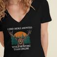 More Answers While Hunting Introvert Hunter Antisocial Women's Jersey Short Sleeve Deep V-Neck Tshirt More Answers While Hunting Introvert Hunter Antisocial Women's Jersey Short Sleeve Deep V-Neck Tshirt