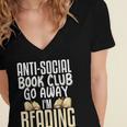 Anti Social Book Club Go Away I'm Reading Women's Jersey Short Sleeve Deep V-Neck Tshirt Anti Social Book Club Go Away I'm Reading Women's Jersey Short Sleeve Deep V-Neck Tshirt