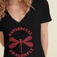 Antisocial Dragonfly Introvert Humor Nature Insect Graphic Women's Jersey Short Sleeve Deep V-Neck Tshirt Antisocial Dragonfly Introvert Humor Nature Insect Graphic Women's Jersey Short Sleeve Deep V-Neck Tshirt