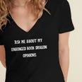 Ask Me About My Unhinged Book Dragon Opinions Fantasy Reader Women's Jersey Short Sleeve Deep V-Neck Tshirt Ask Me About My Unhinged Book Dragon Opinions Fantasy Reader Women's Jersey Short Sleeve Deep V-Neck Tshirt