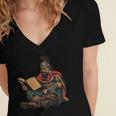 Attila The Hun Reading A Book Women's Jersey Short Sleeve Deep V-Neck Tshirt Attila The Hun Reading A Book Women's Jersey Short Sleeve Deep V-Neck Tshirt
