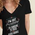 Audiobook Lover I’m Not Procrastinating Book Humor Women's Jersey Short Sleeve Deep V-Neck Tshirt