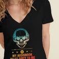 Audiobook Reader Smut Book My Audiobooks Talks Dirty To Me Women's Jersey Short Sleeve Deep V-Neck Tshirt