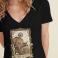 The Aunt Tarot Card Women Skeleton Aunty Book Lover Women's Jersey Short Sleeve Deep V-Neck Tshirt The Aunt Tarot Card Women Skeleton Aunty Book Lover Women's Jersey Short Sleeve Deep V-Neck Tshirt