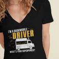 Awesome Bookmobile Driver What's Your Superpower Book Wagon Women's Jersey Short Sleeve Deep V-Neck Tshirt