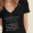 Aziraphale's Bookshop AZ Fell And Co Literary Antiquarian Women's Jersey Short Sleeve Deep V-Neck Tshirt