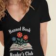 Banned Book Readers Club Women's Jersey Short Sleeve Deep V-Neck Tshirt