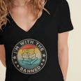 Im With The Banned Book Readers Retro Librarians Teachers Women's Jersey Short Sleeve Deep V-Neck Tshirt Im With The Banned Book Readers Retro Librarians Teachers Women's Jersey Short Sleeve Deep V-Neck Tshirt